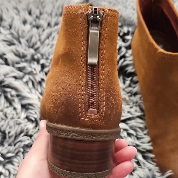Dansko Mustard Brown Suede Ankle Booties - Picture 6 of 10